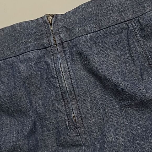 6 JCREW SOFT DENIM SCHOOL GIRL ACADEMIA STYLE BLUE MINI SKIRT  MEDIUM - Picture 9 of 9